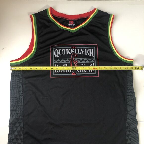 Quiksilver Mens Hawaii 2013-14 Sleeveless Jersey Eddie Aikau Rasta Reggae XXL - Picture 6 of 16